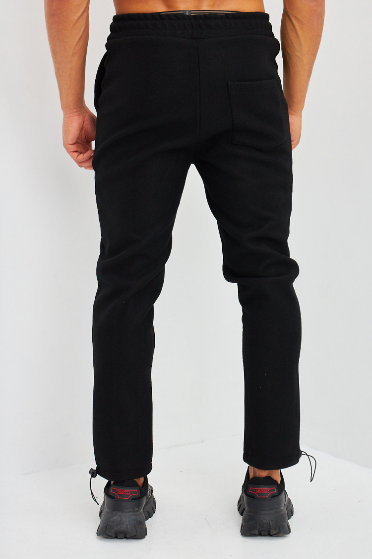 Pantalon type jogging noir à inscription H