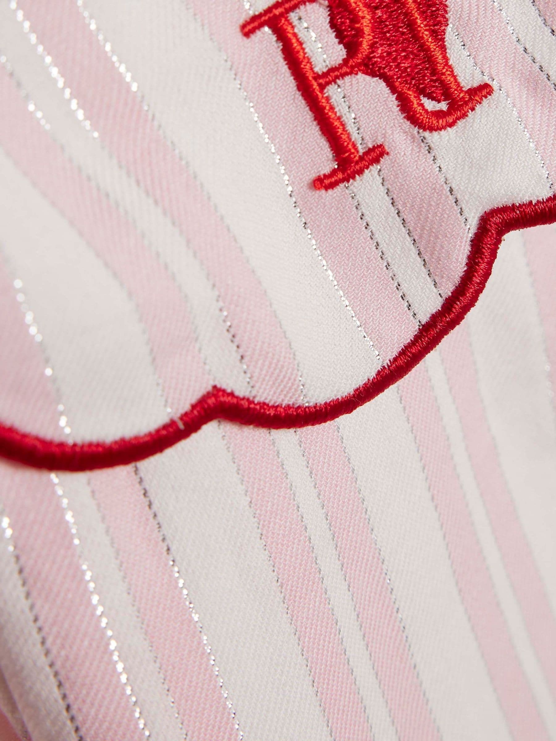 River Island Younger Girls Long Sleeve Stripe Scallop Collar Pyjamas