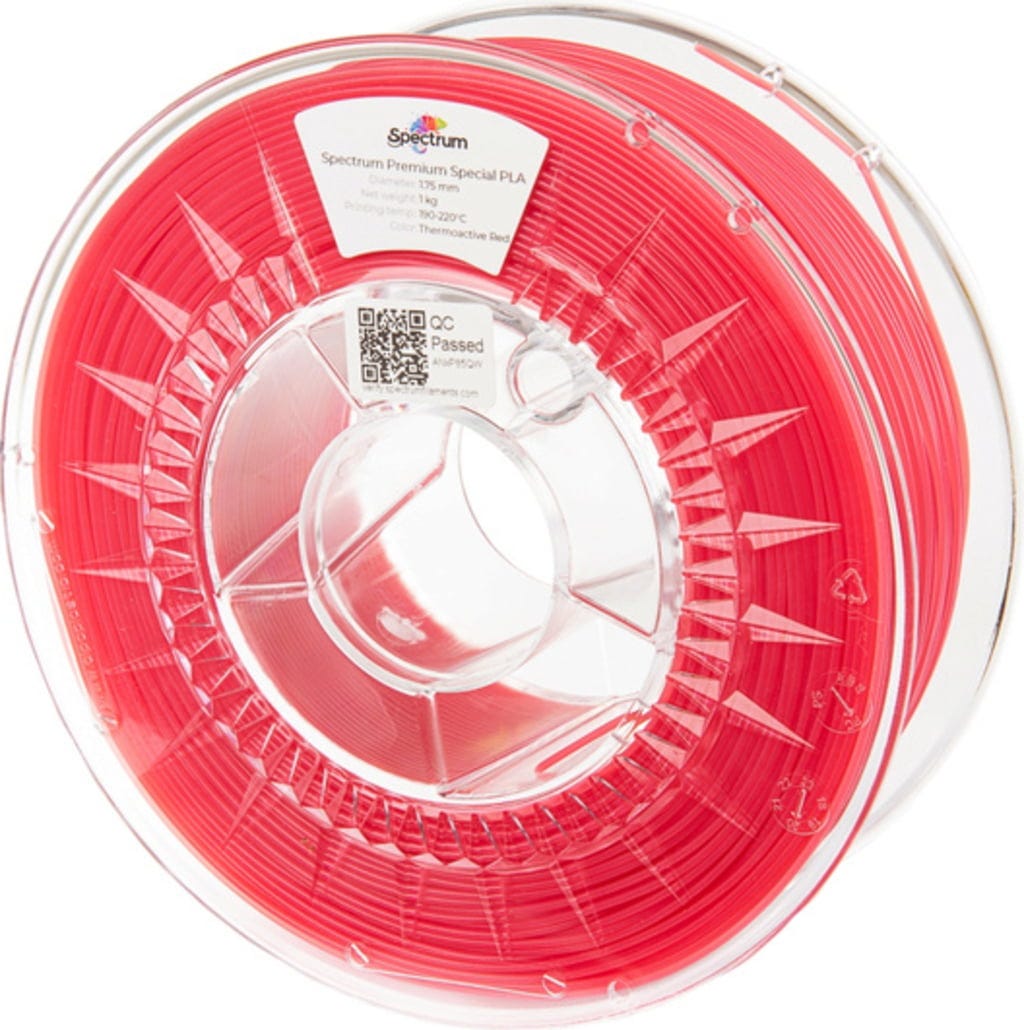 Spectrum  PLA Special Thermoactive Red, 1,75 mm / 1000 g    Thermoaktives Filament in Rot bei Raumtemperatur