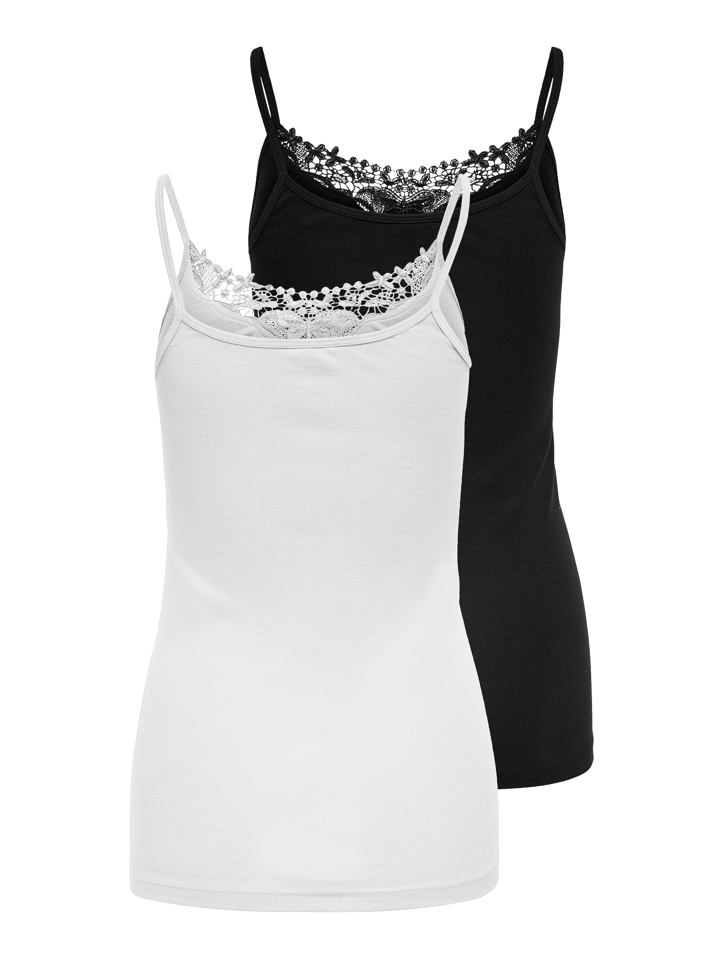 ONLY Longtop »ONLLULU LACE SINGLET 2PACK CS JRS«, 2 Stk.