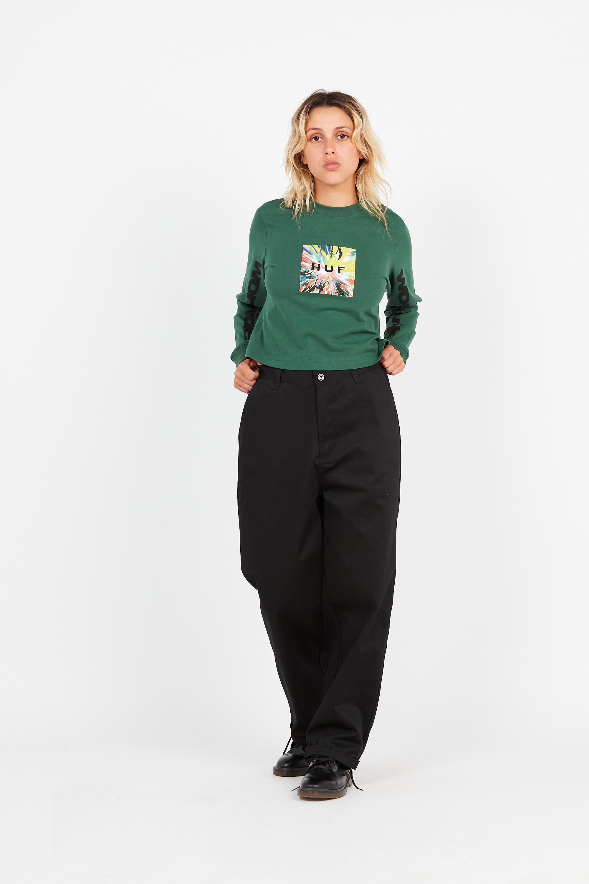 HUF T-SHIRT WO PSYCHE BOX Vert