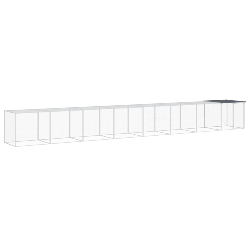 Poulailler avec toit anthracite 803x98x90 cm acier galvanisé