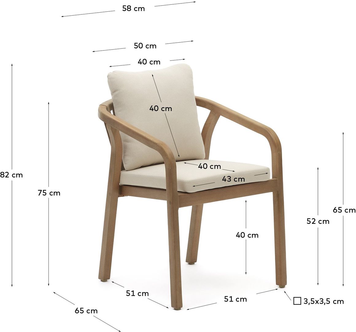 Kave Home   Malaret Tuinstoel