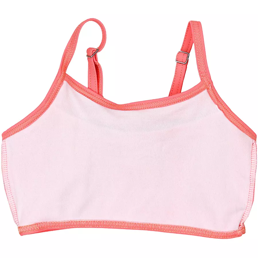Aquarti Mädchen Bikini Set Zweiteilig Bikinislip Bustier rosagelb