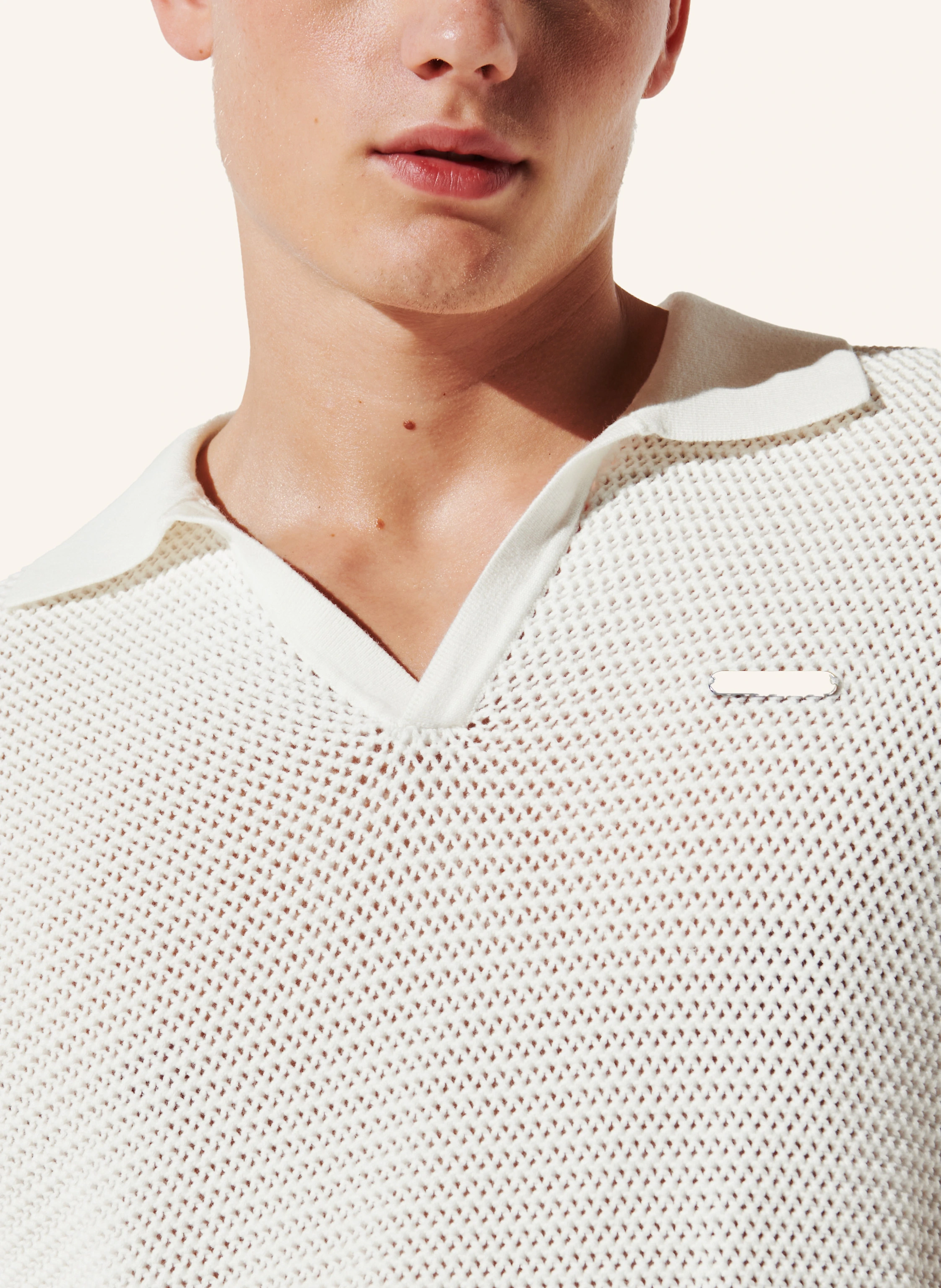 KARL LAGERFELD HOTEL KARL GEHÄKELTES POLOSHIRT