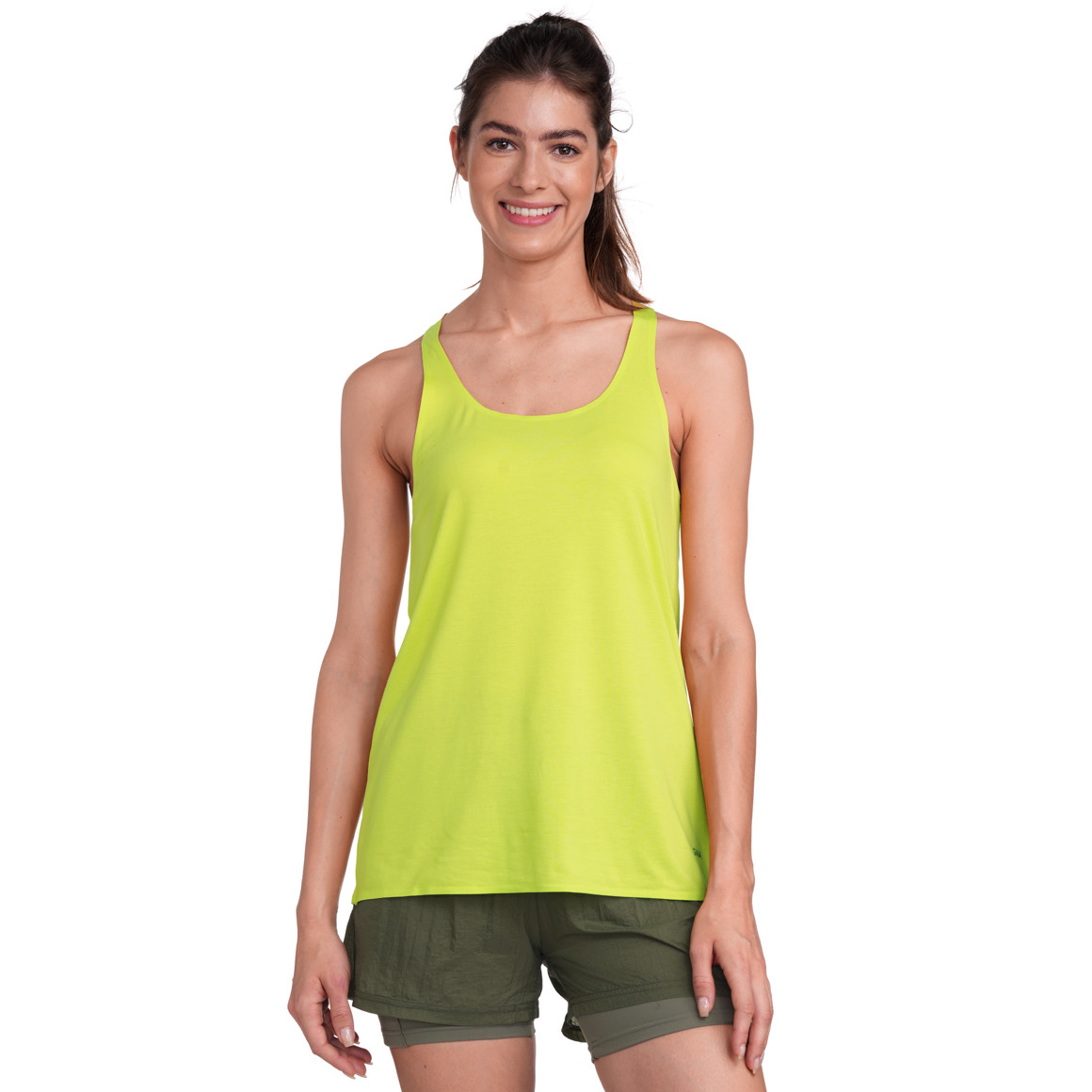 Gina Sports Damen Sport-Top unifarben limette