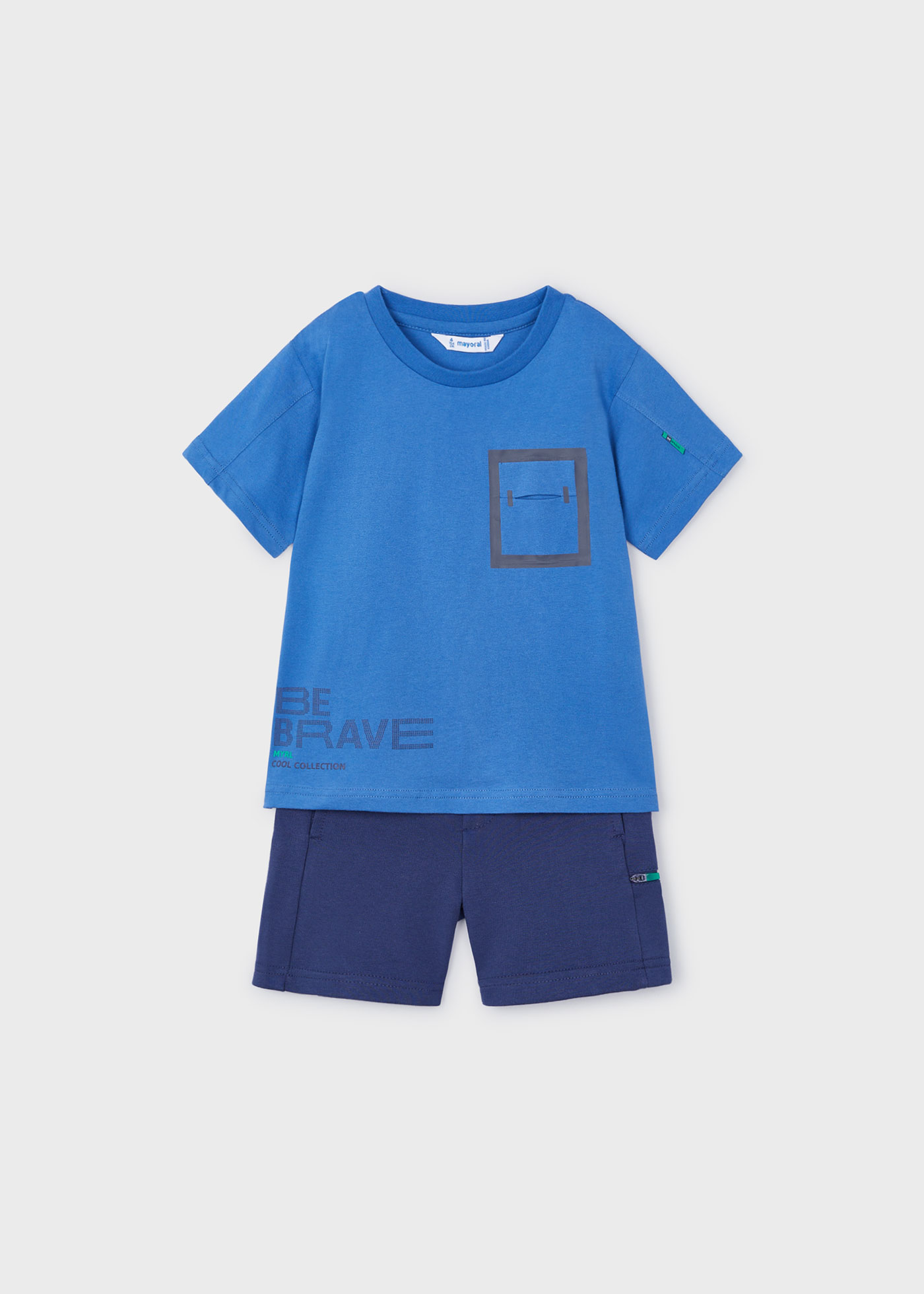 Conjunto de 2 peças com mensagem para menino, branco