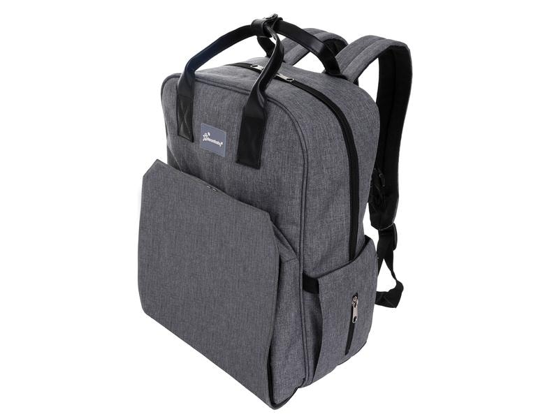 DREAMBABY Wickelrucksack Carry All Grau Praktischer Rucksack inkl. gepolsterte Wickelauflage