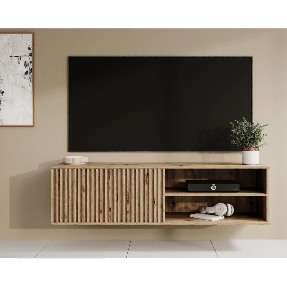 Meubella - TV-Meubel Evy - Eiken - 150 cm