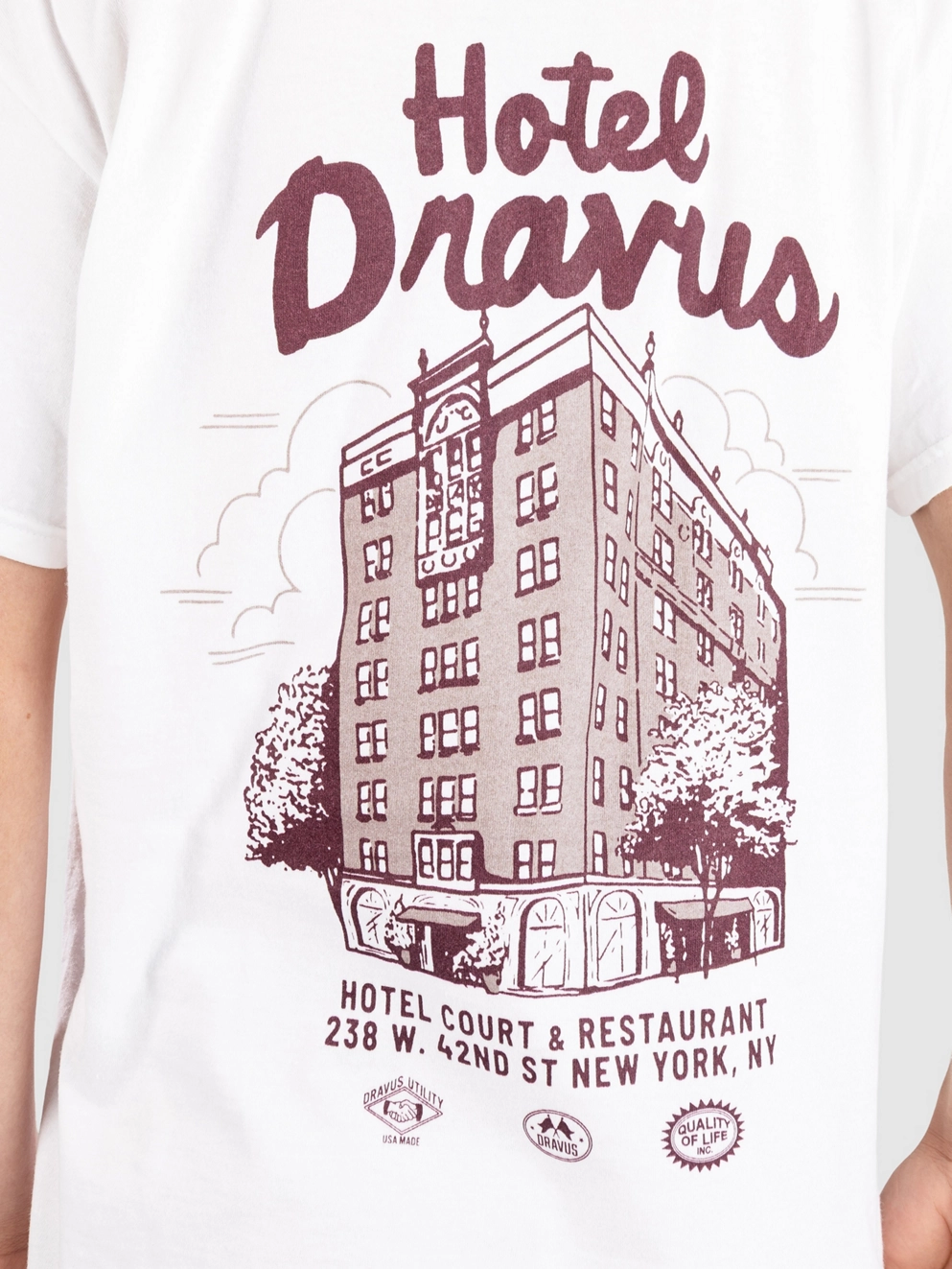 Dravus Retro Hotel T-Shirt white