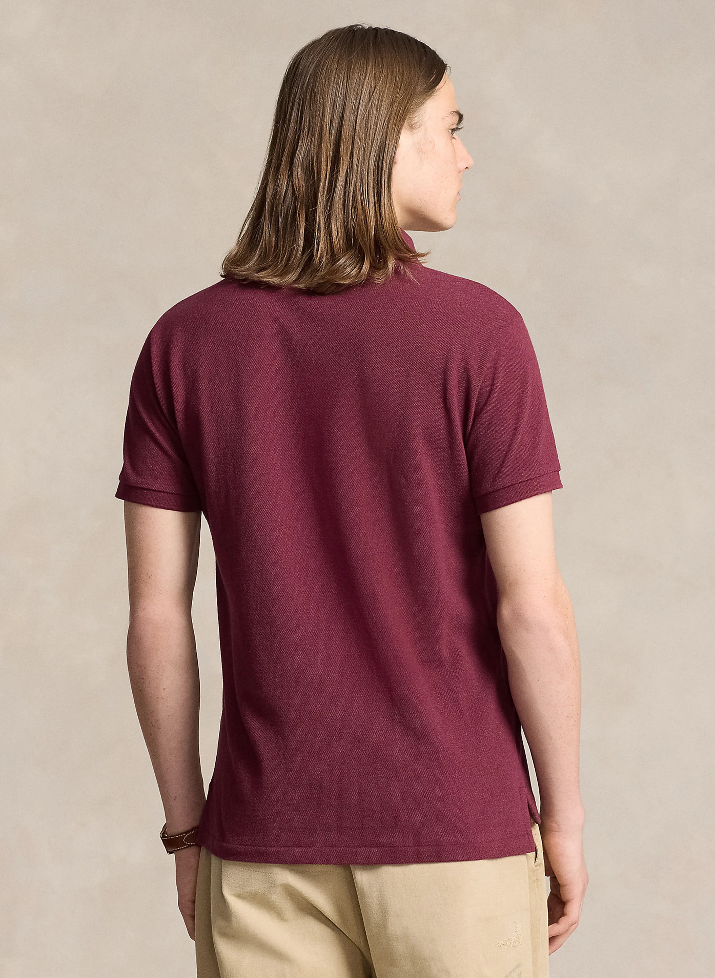 Polo custom-fit en coton piqué | Rouge