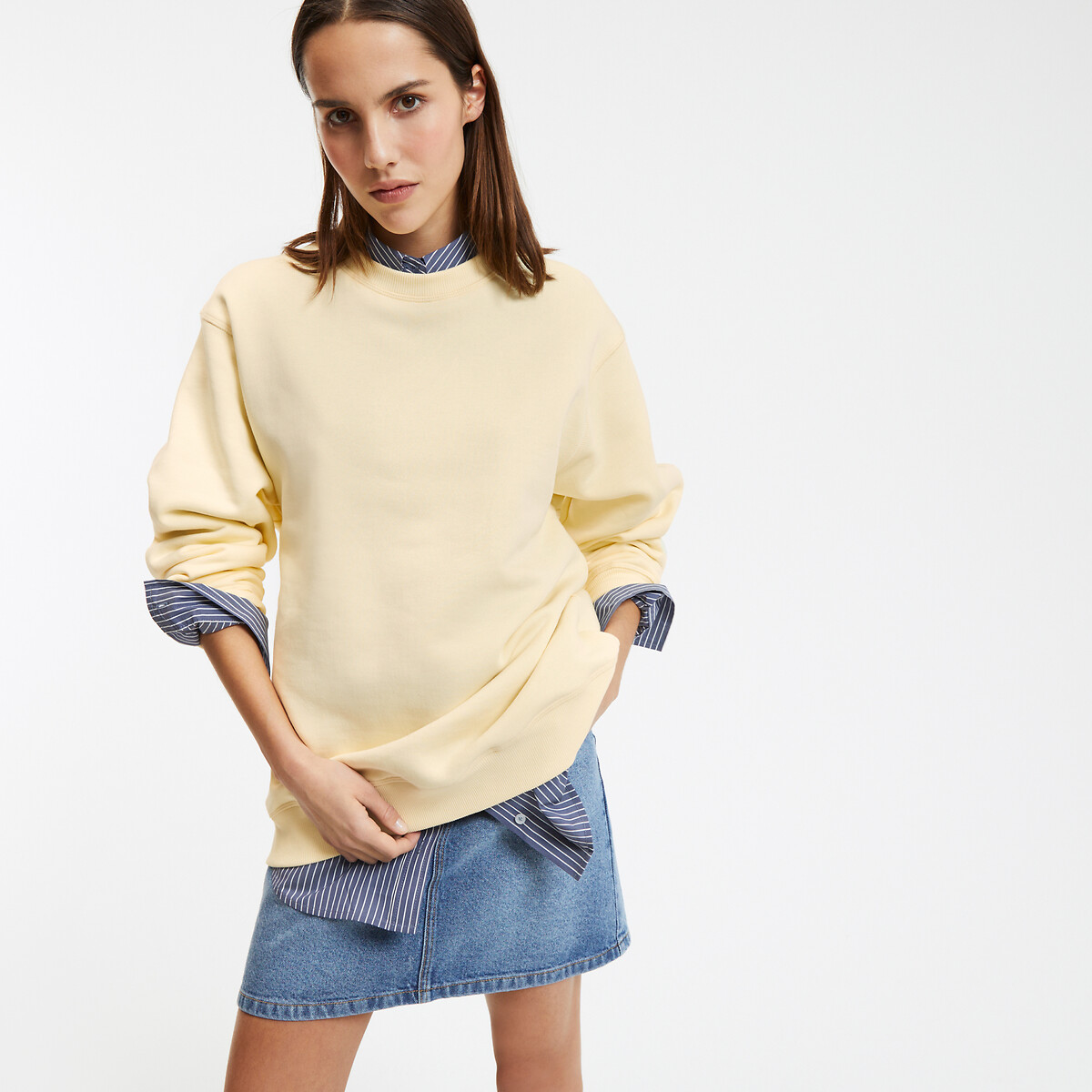 COLEÇÕES LA REDOUTE<br>Suéter com gola redonda e modelagem ampla