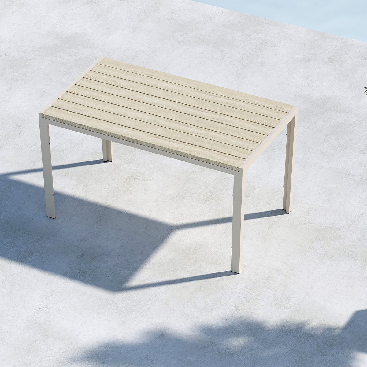 Tuin eettafel Joas Beige - 140 x 90 cm
