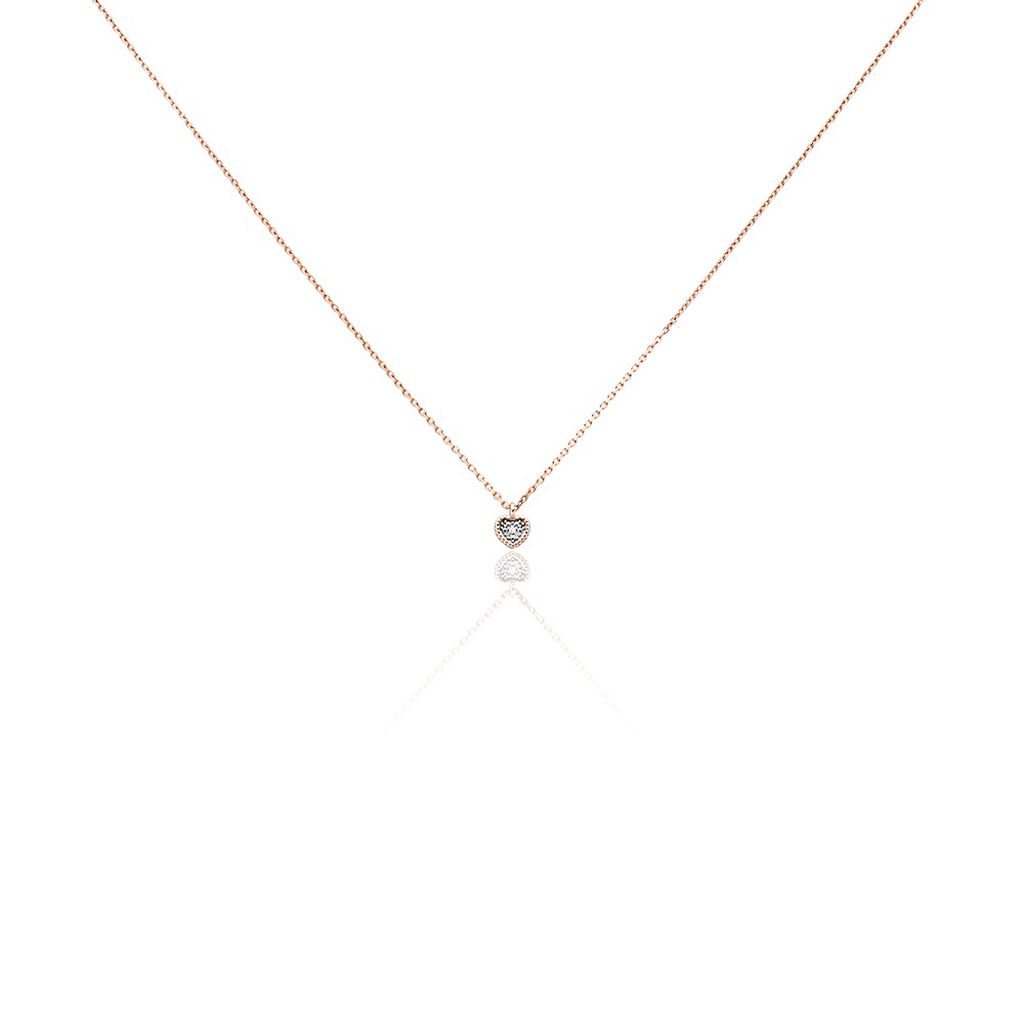 Collier Mon 1er Diamant Or Rose Diamant