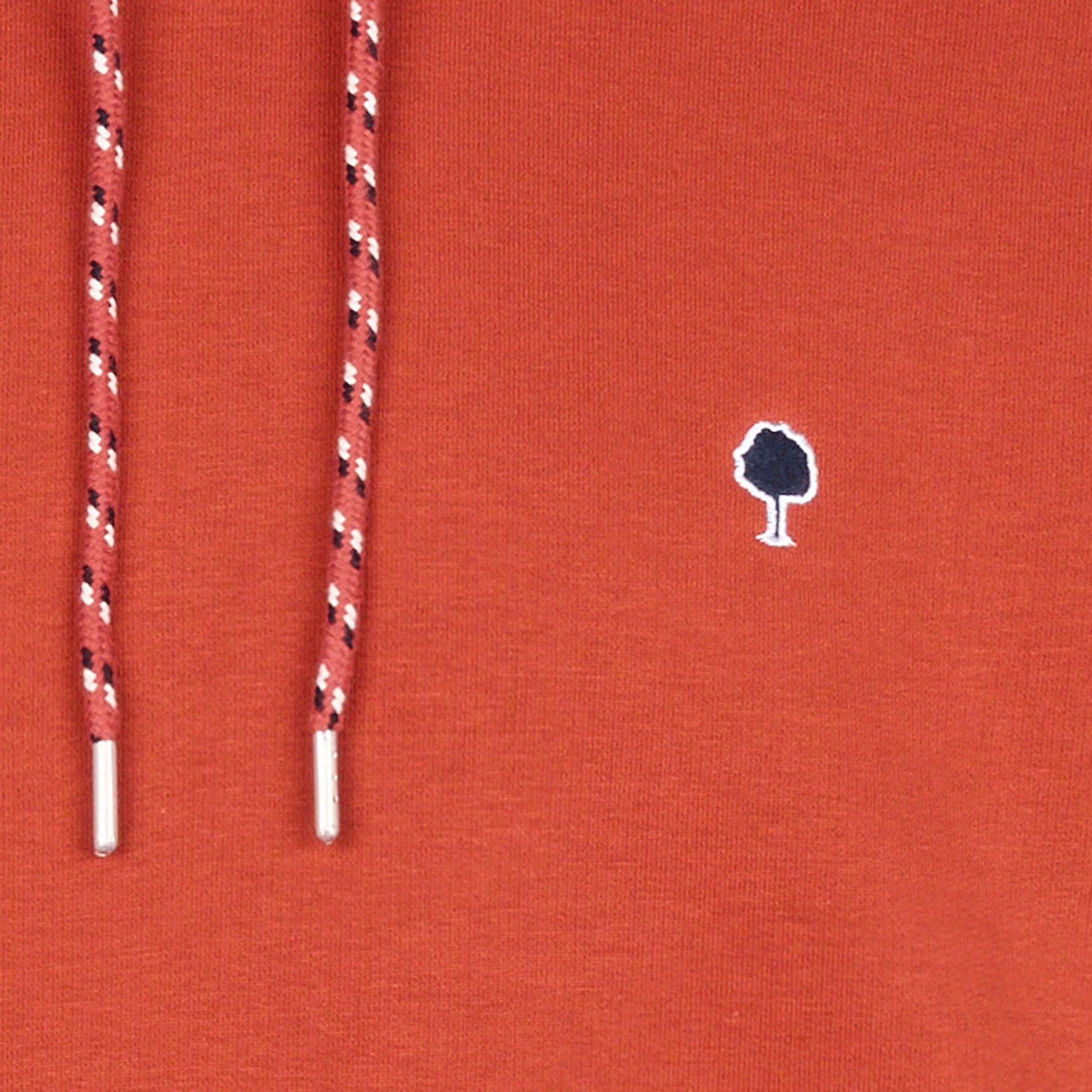 DIRAC - Sweat à capuche regular-fit brodé en coton recyclé mélangé| Rouge