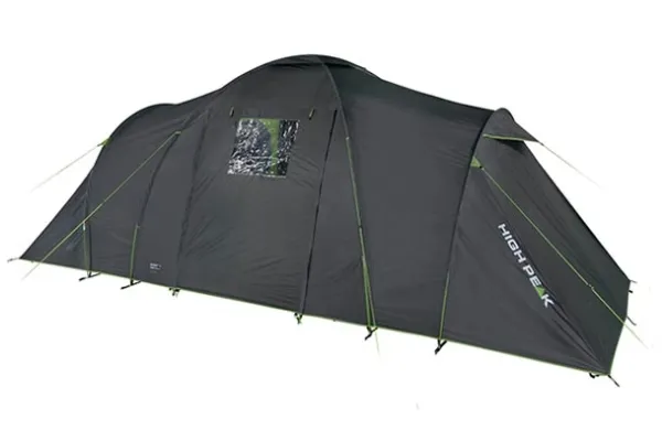 High Peak Como 6.0, Camping, Hård ramme, Tunneltelt, 6 person(er), Grøn, Grå
