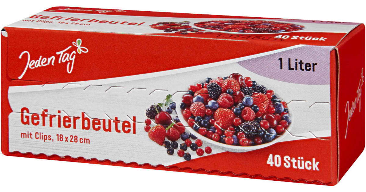Jeden Tag Gefrierbeutel 40x 1,0 Liter