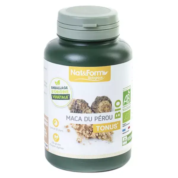 Maca orgânica Nat & Form do Peru, 200 cápsulas