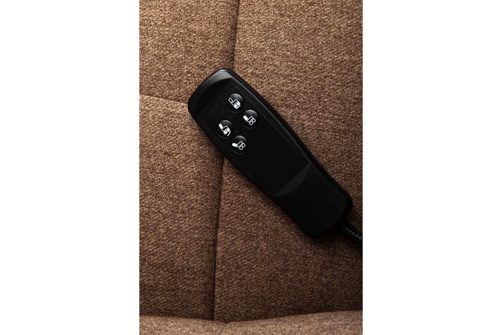 Otium (M) løftestol Tekstil Whisper 2631 Mole med understell i hvitoljet eik