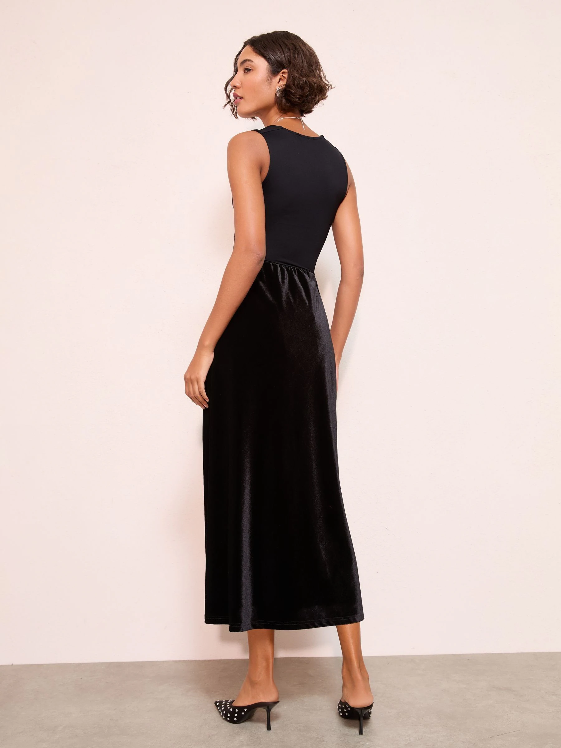 Zwart - Friends Like These Fluwelen maxi-rok