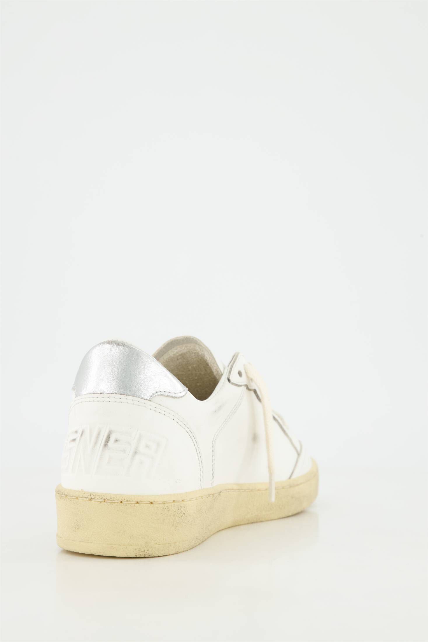 Golden Goose| Damen Sneaker BALLSTAR mit Raulederstern und Metallic-Leder