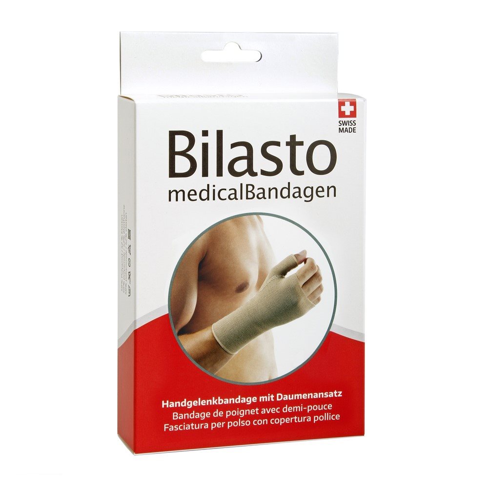 BILASTO Handgelenkbandage M mit Daumenansatz beige 1 Stk