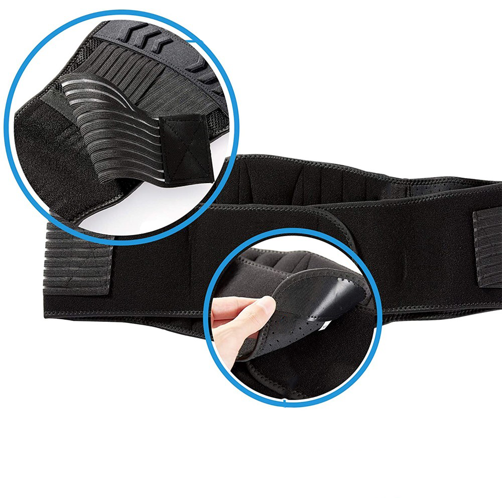 (Gr. L) Unisex Fitness Taillengürtel Sport Schwitzgurt - Schwarz
