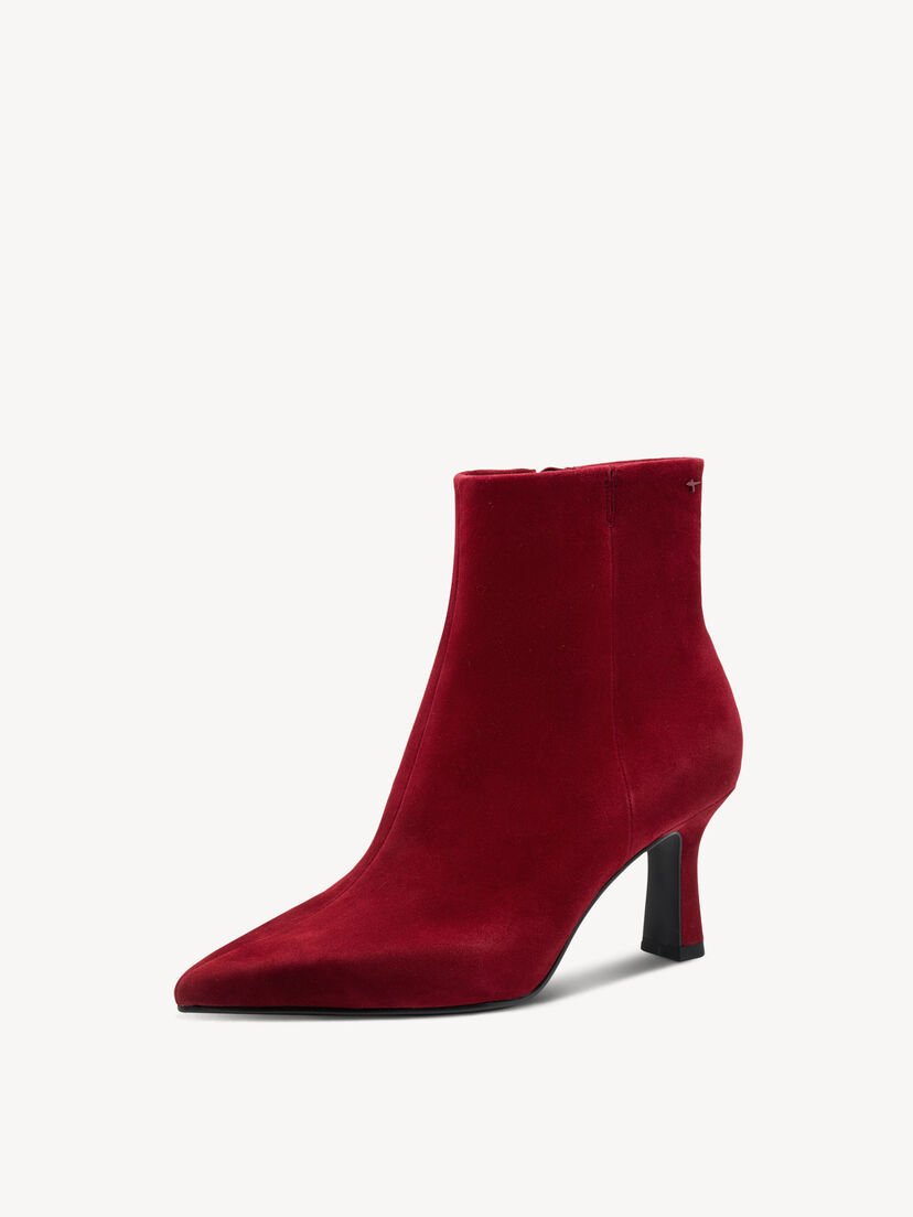 Leren Enkellaarsje - rood