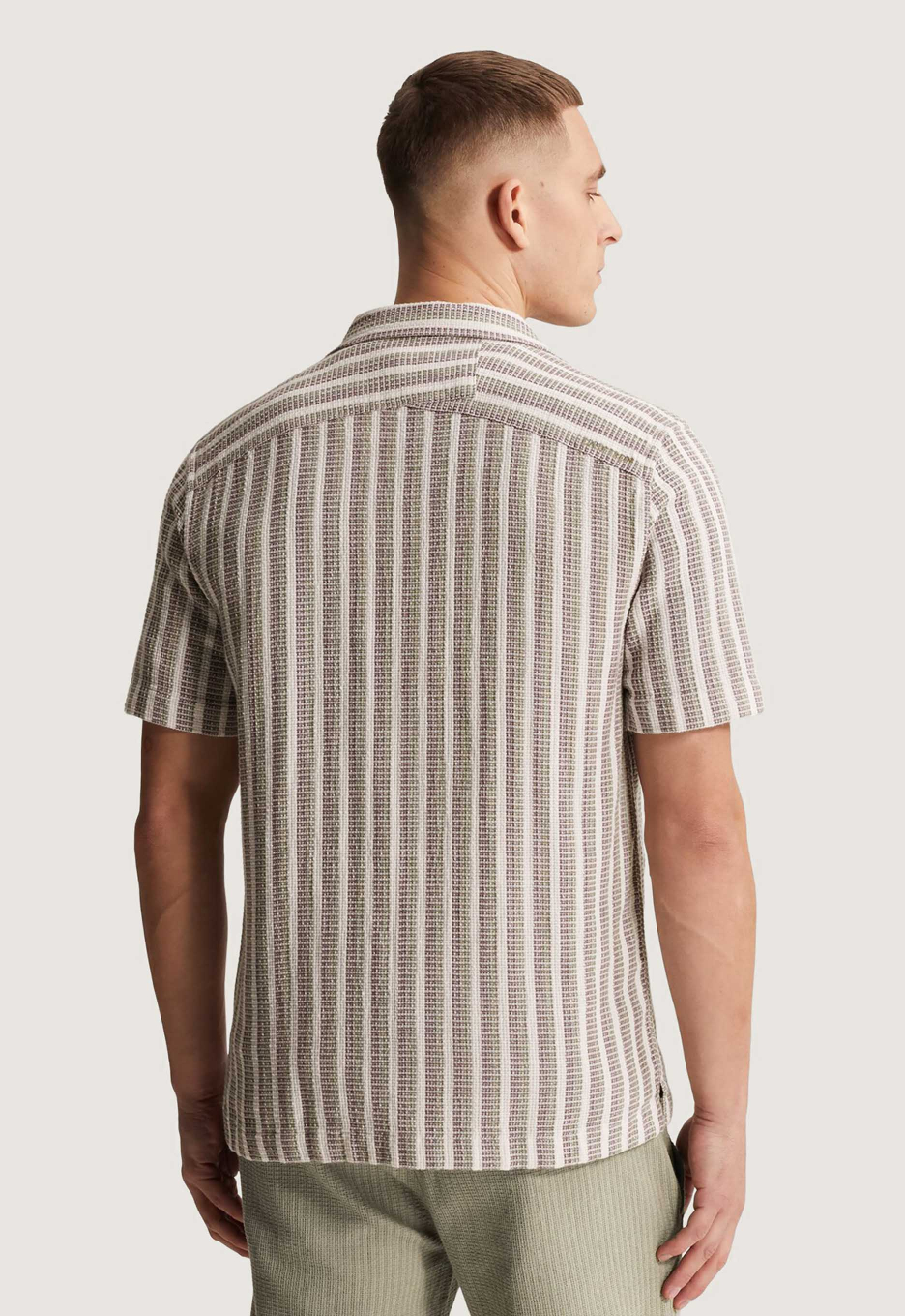 Cast Iron Stripe Mesh Overhemd