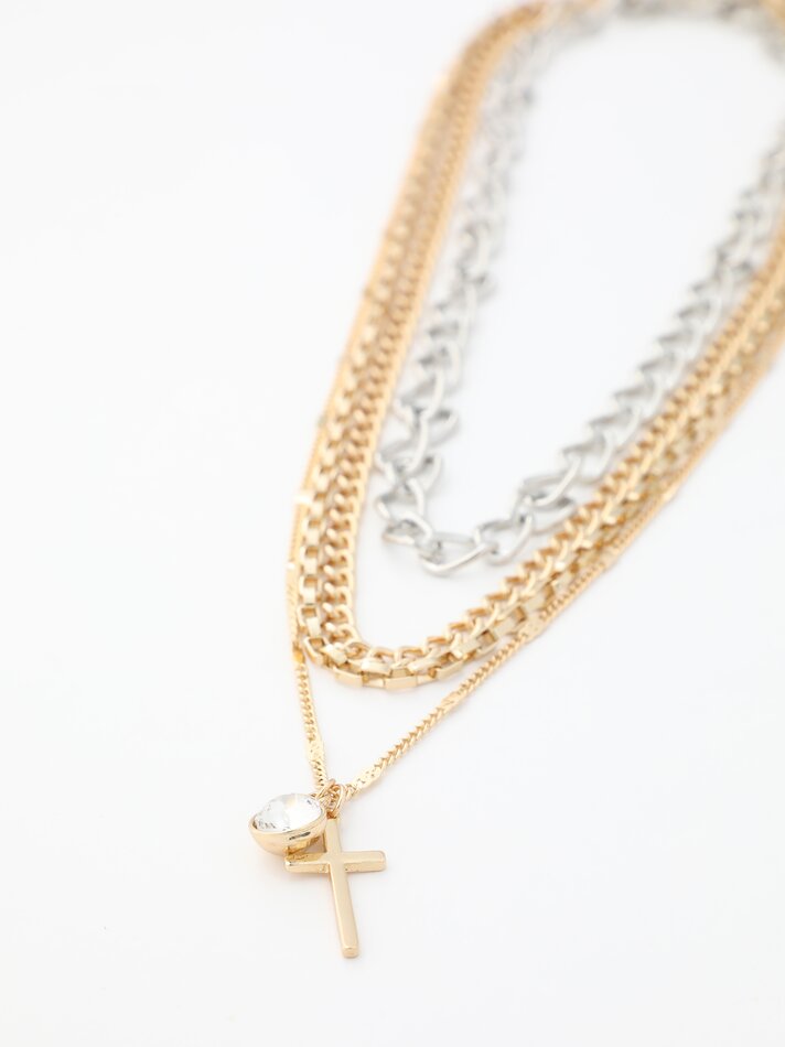 Conjunto de 3 colares combinando - Dourado