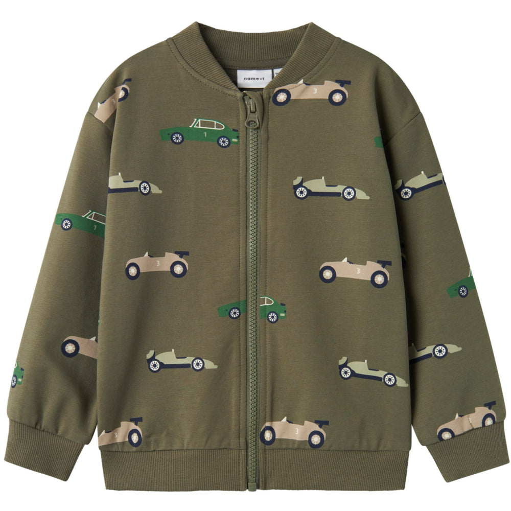 Køb Name It Dusty Olive Brais Regular Sweat Cardigan