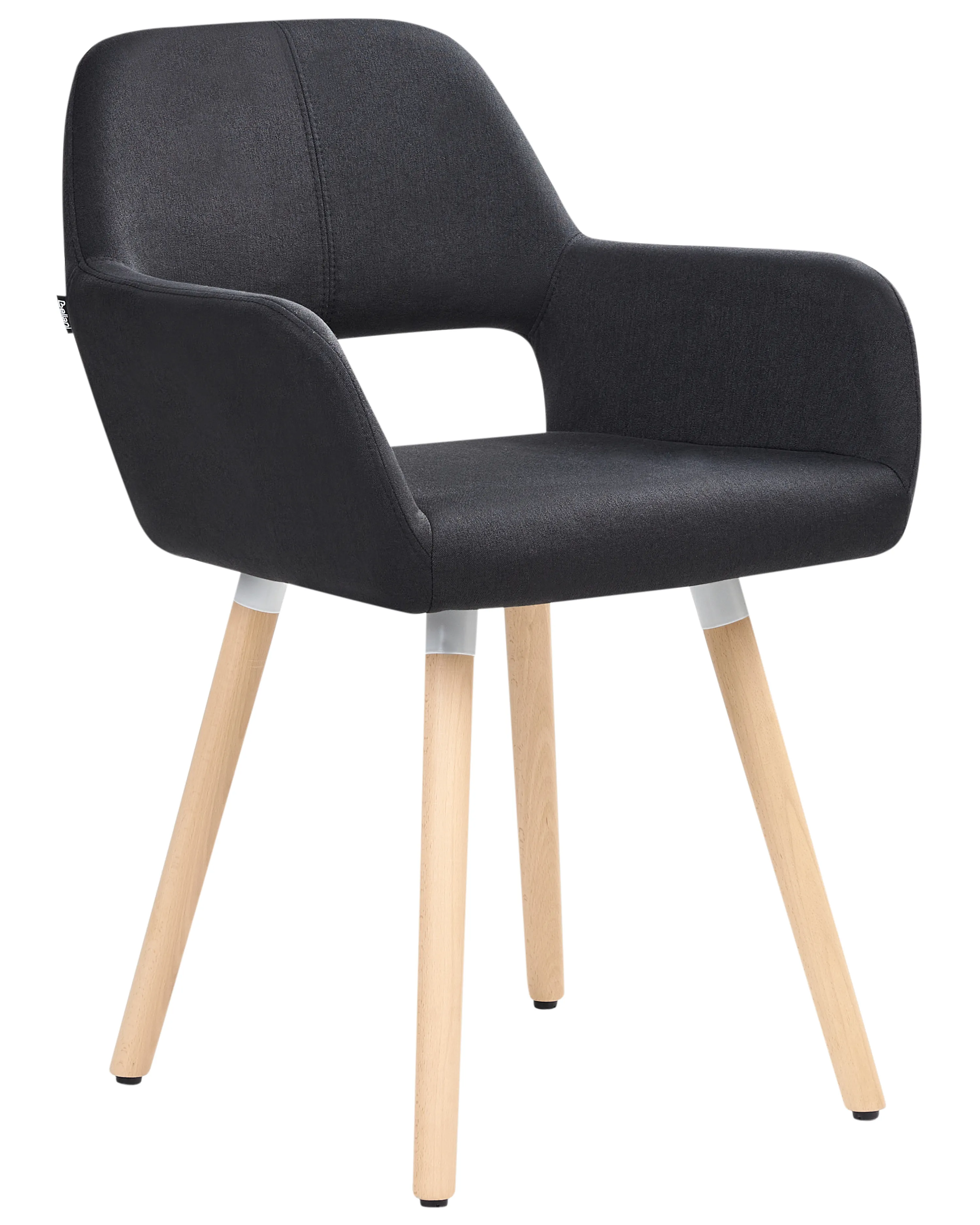 Set van 2 eetkamerstoelen CHICAGO Stof Zwart