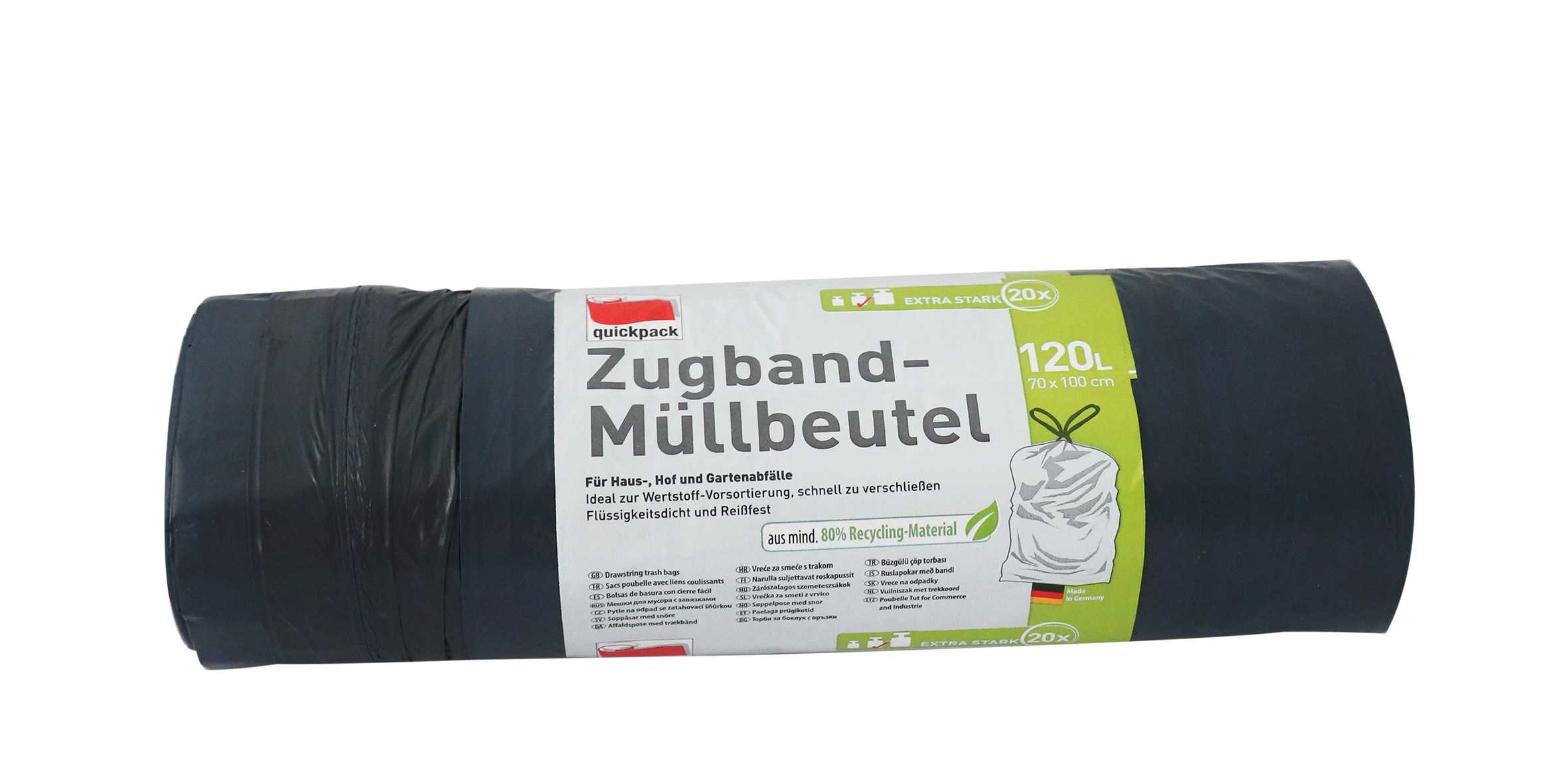 Zugband Müllsäcke 120 ltr. 20 Stück