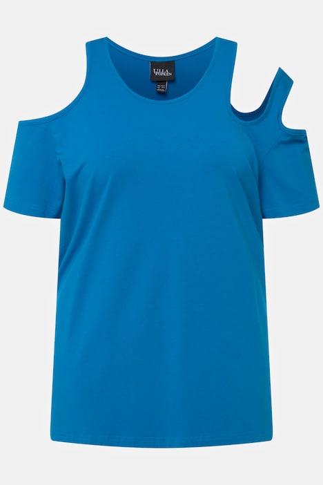 T-Shirt, Cut-Outs, Rundhalsausschnitt, Halbarm
