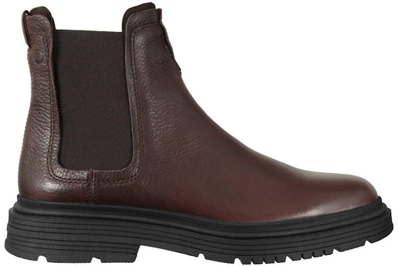 CLARKS - BADBURY EASY STØVLE I MØRKEBRUNT GLAT SKIND