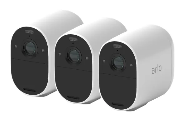 Arlo Essential - Netværksovervågningskamera - indendørs, udendørs - vejrbestandig - farve (Dag/nat) - 1920 x 1080 - 1080p - audio - trådløs - WiFi - H.264 (pakke med 3)