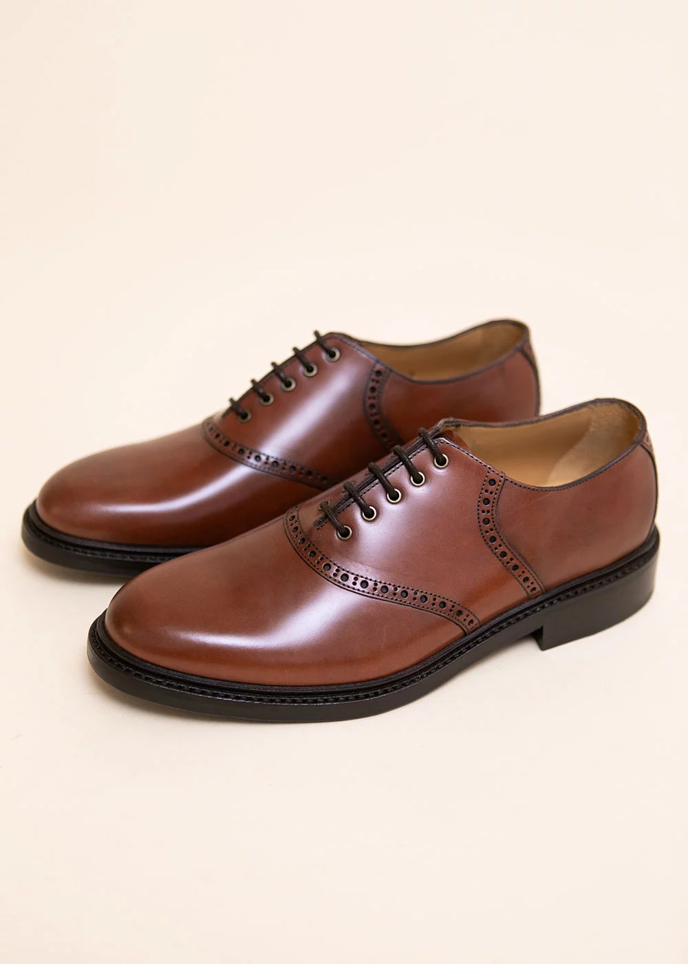 RICHELIEU SADDLE OXFORD CUIR MARRON