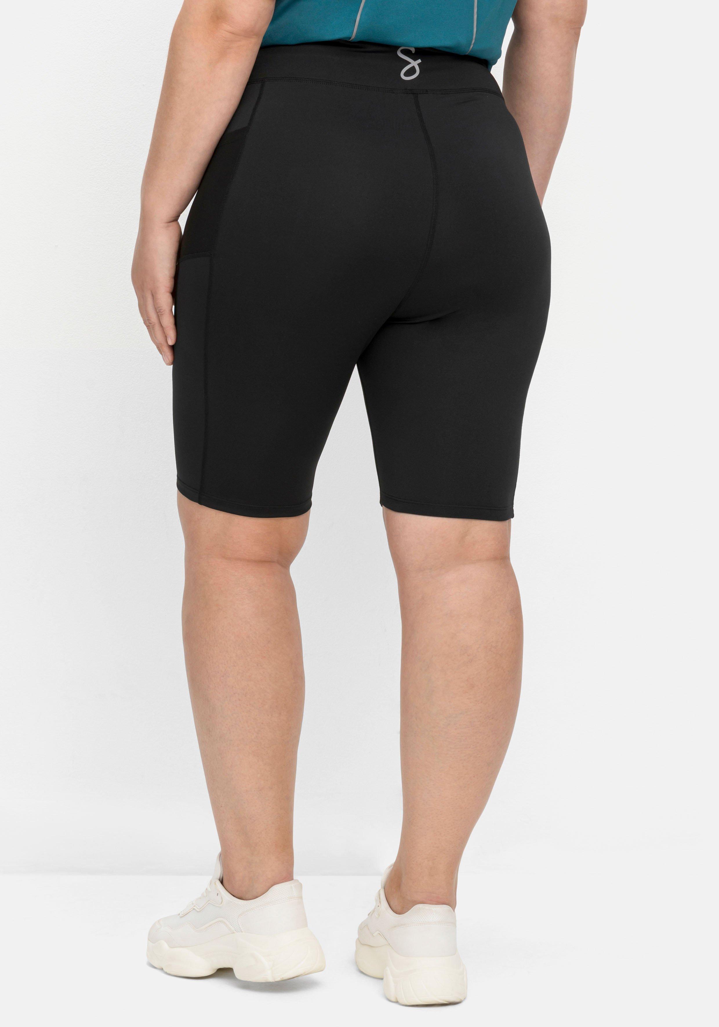 Radlerhose aus Funktionsmaterial, mit Mesh-Taschen