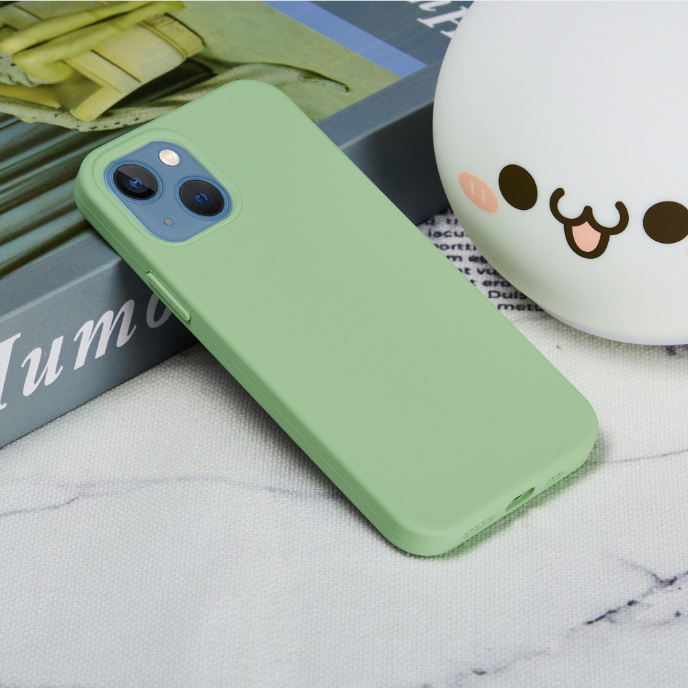 iPhone 15 Silikon Case Hülle - Grün