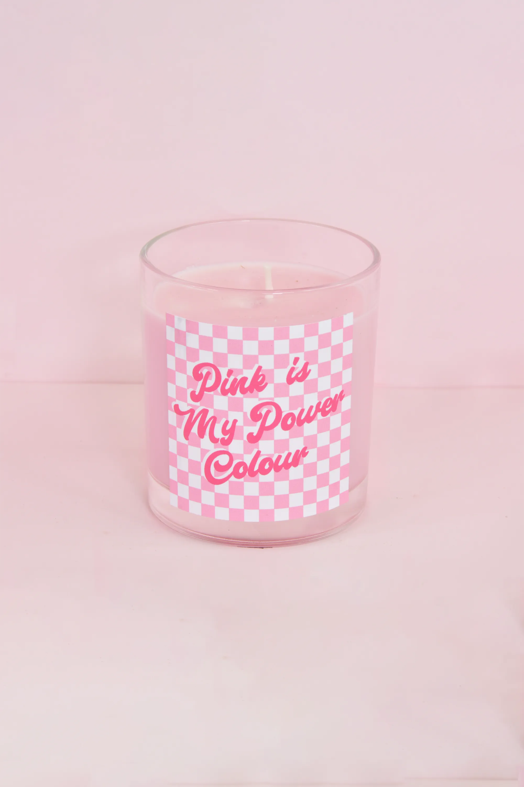 FLAMINGO CANDLES Bougie PASSIONFRUIT MARTINI PINK IS MY POWER COLOUR GRID PRINT CANDLE Rose
