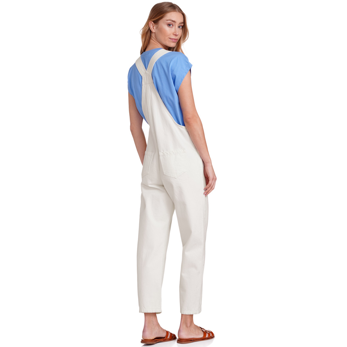 Jonas Nielsen Damen Latzhose in Denim-Optik weiss