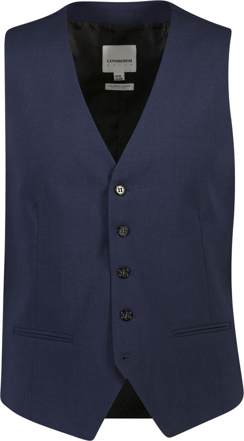 Lindbergh Mens waistcoat for suit Blue mel