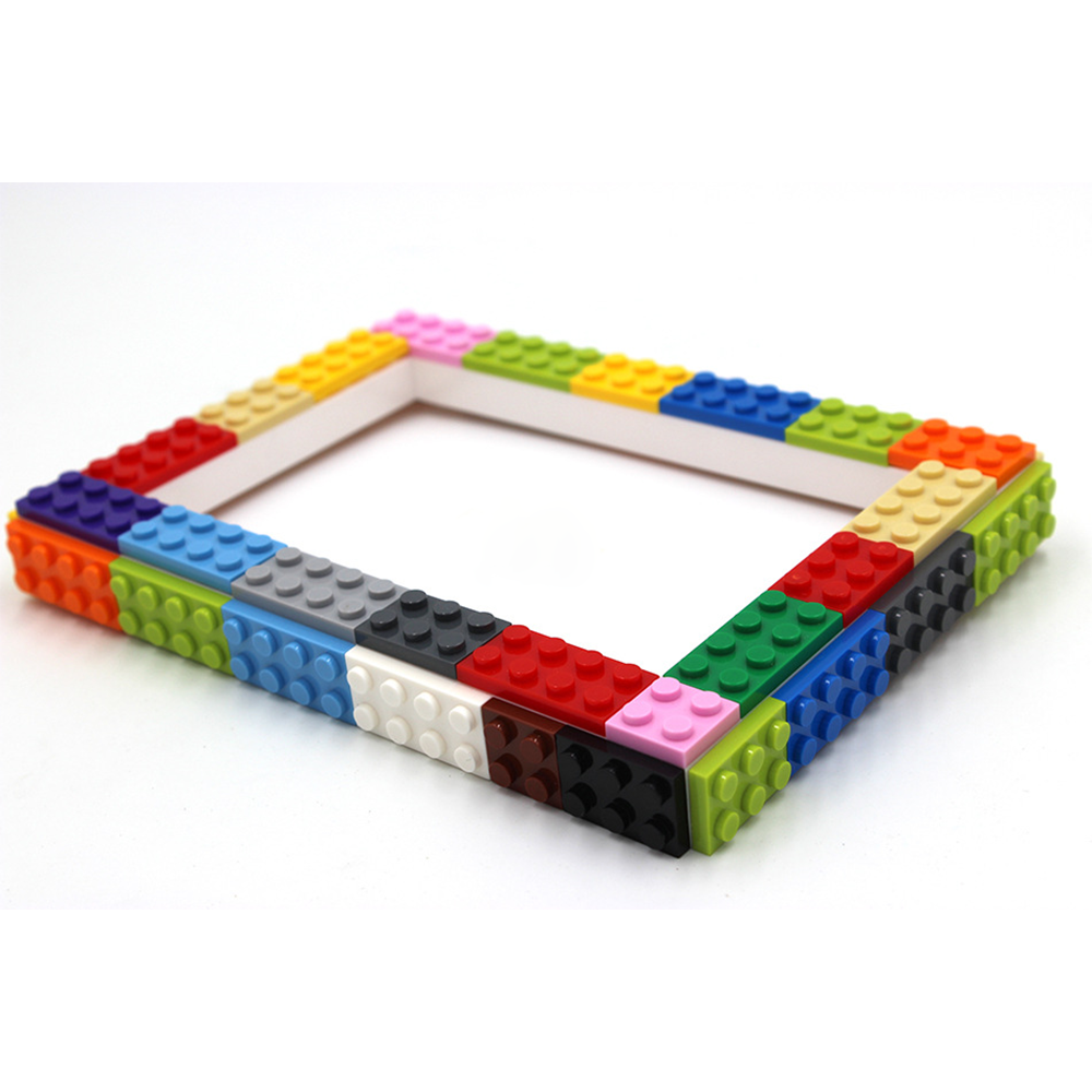 (46-tlg. Set) 17x12cm Klemmbaustein Bilderrahmen DIY Home Deko Bastel Fotorahmen für 4x6