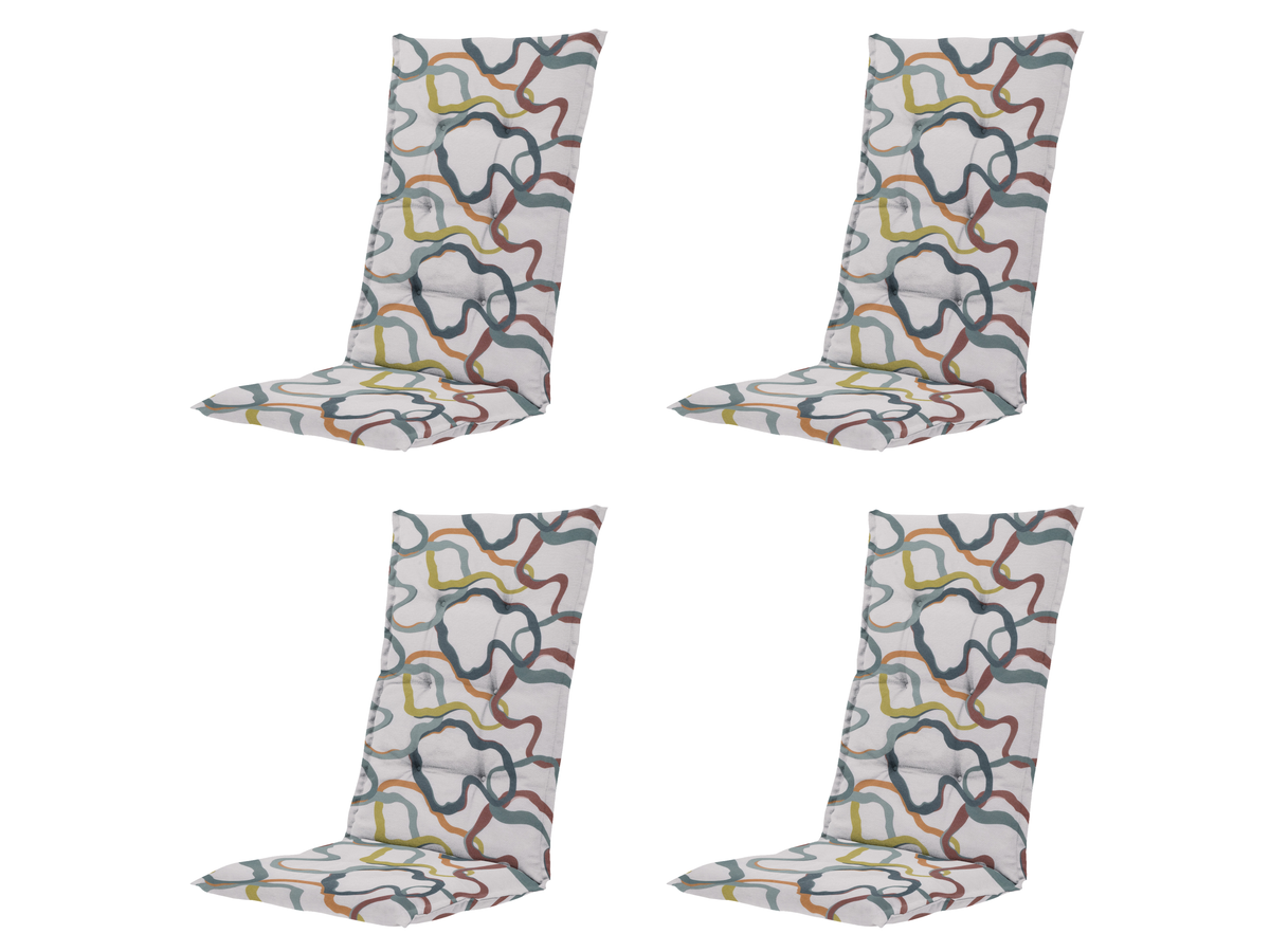 Madison Blaze Multi hoge rug tuinstoelkussen - Set van 4