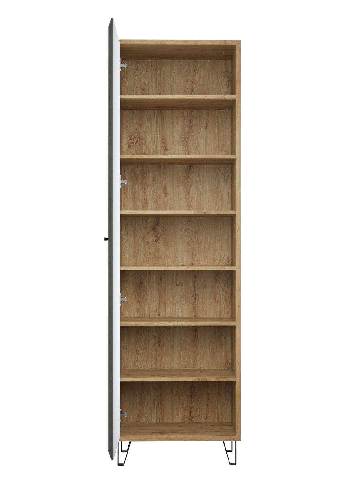 Garderobenschrank Blanshe 60 x 200 cm Dark Grey/ Eiche Nevarra