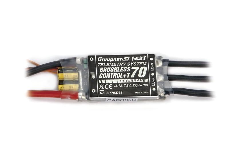 Brushless Regler BL Control+ T70 70A, 2-6S, BEC<br>Brushless ESC mit Telemetrie für Flugmodelle
