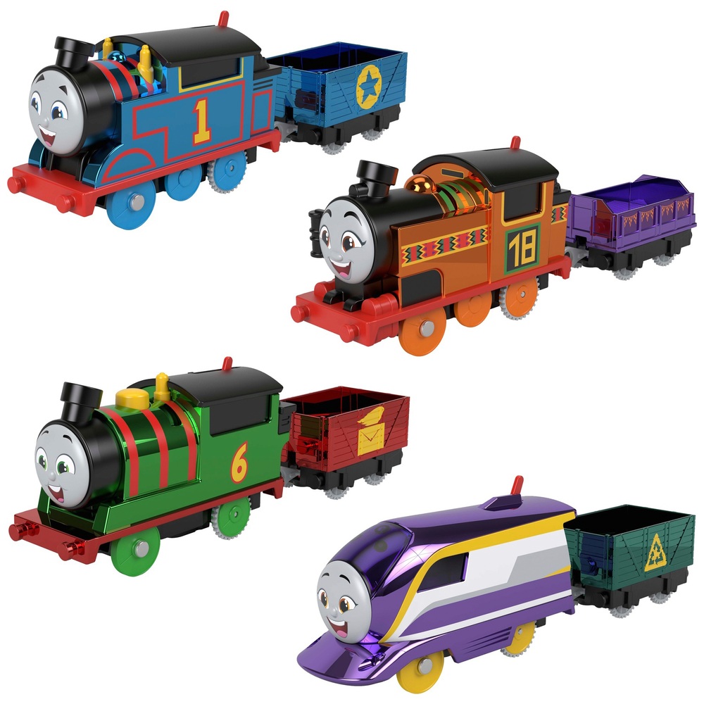 Thomas & seine Freunde – Motorisierte Lokomotiven (4er-Pack): Thomas, Nia, Percy & Kana