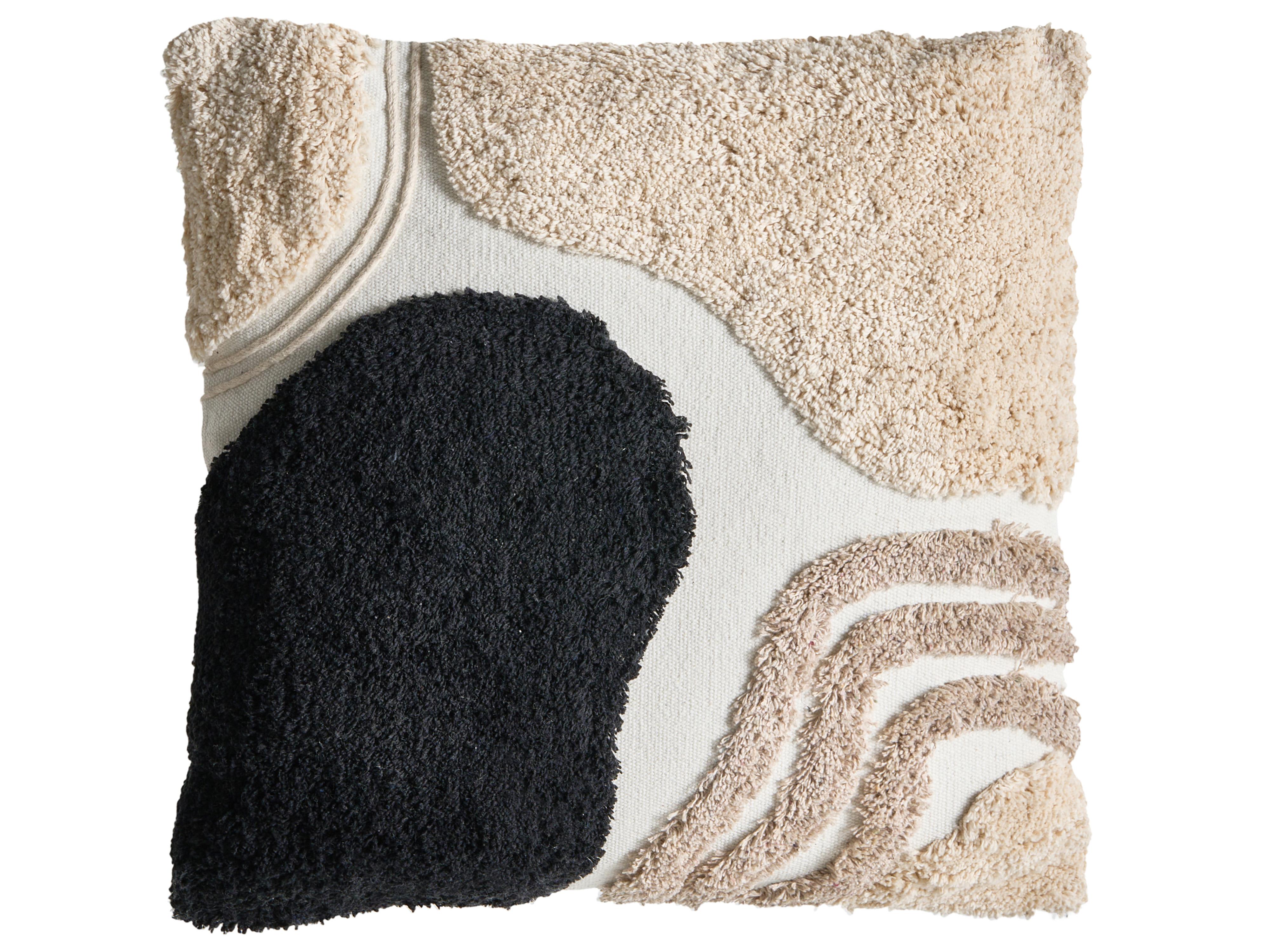 Set van 3 sierkussens ALSTONIA Katoen 30 x 50 cm 45 x 45 cm Zwart abstract patroon