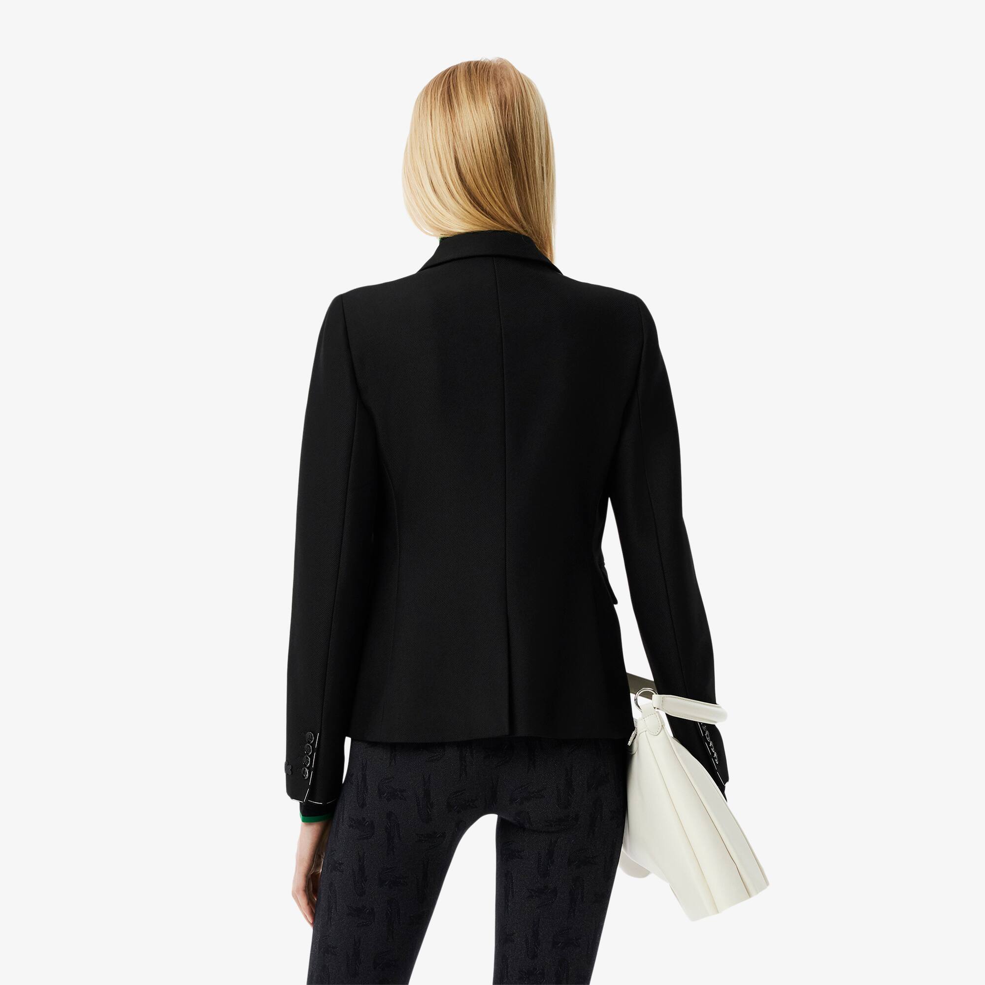Blazer en twill Défilé AH24 Noir
