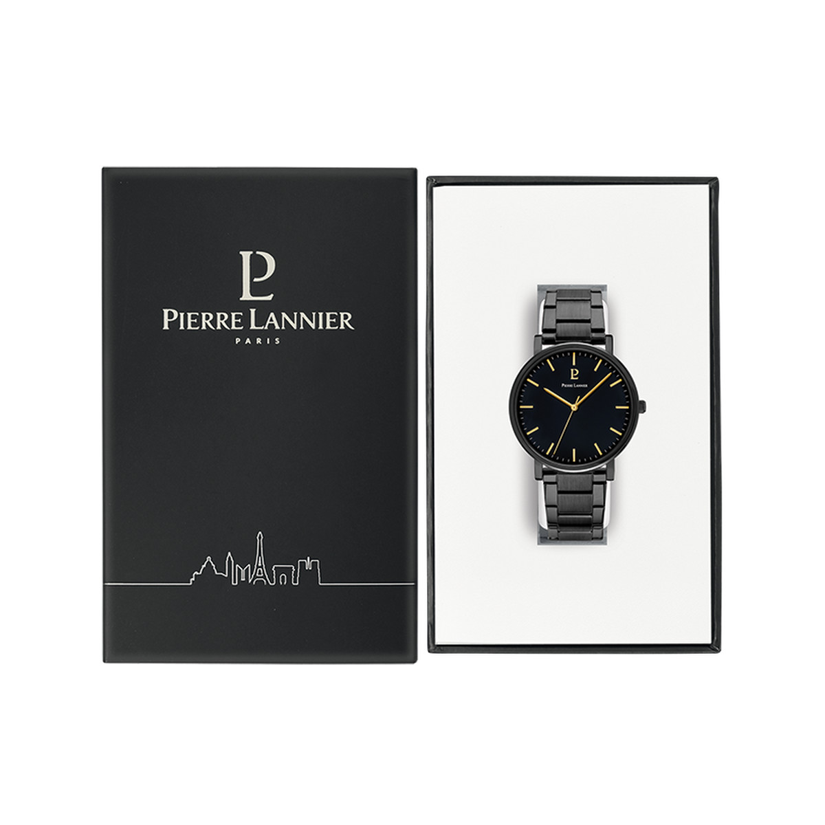 Montre PIERRE LANNIER Essential homme bracelet acier noir